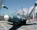 Grumman F9F-5P Panther, BuNo. 123517.  This is a reconnaissance variant of the Grumman Panther.  Note glass face of camera bay just forward of the large national insignia.