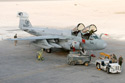 Marines from Marine Tactical Electronic Warfare Squadron 1 conduct daily and turnaround inspections on an EA-6B Prowler. Photo by Sgt. Juan Vara